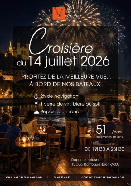 Croisière du 14 juillet 2026 à bord - Bonjour Fun