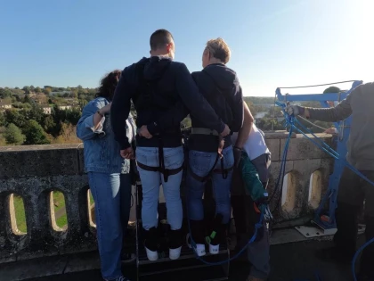 Saut élastique en Tandem ( poids total maxi 140 kg ) - Bonjour Fun