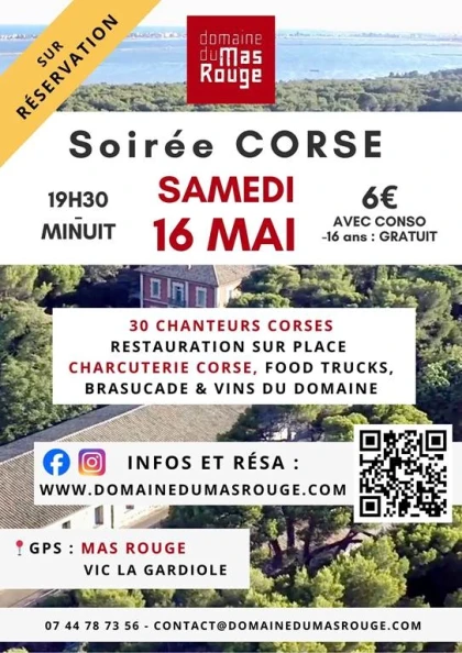 Soirée CORSE au Mas Rouge - Bonjour Fun