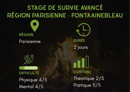 Stage "Avancé" Survie – 3 jours intensif Région Parisienne - Fontainebleau - Bonjour Fun