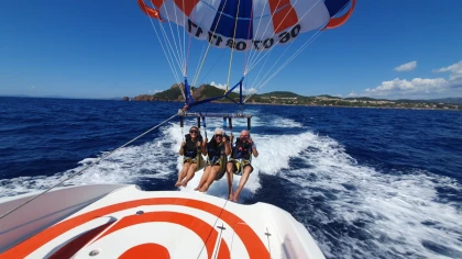 Vol parachute ascensionnel baie d'Agay - Saint Raphaël - Bonjour Fun