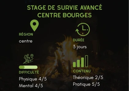 Stage "Avancé" Survie – 3 jours intensif Centre - Bourges - Bonjour Fun