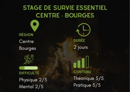 Stage de survie essentiel 2 jours Centre - Bourges - Bonjour Fun