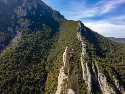 Stage initiation escalade grandes voies à Quillan (11), 3 j - Bonjour Fun