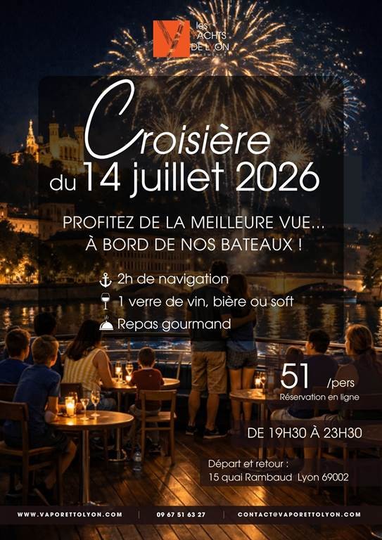 Croisière du 14 juillet 2026 à bord - Bonjour Fun