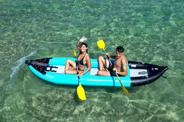 Location de kayak gonflable - plage de Pampelonne - Bonjour Fun